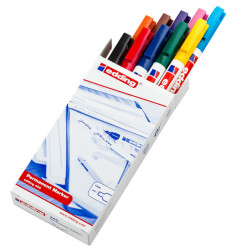 Marcatore permanente Edding 400 - punta tonda - tratto 1mm - astuccio 10 colori assortiti - Edding