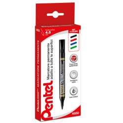 Marcatore permanente N850 - punta tonda - astuccio 4 colori assortiti - linea Amiko - Pentel