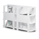 Libreria bassa Concept - 3 ripiani - 100x38,6x124 cm - bianco