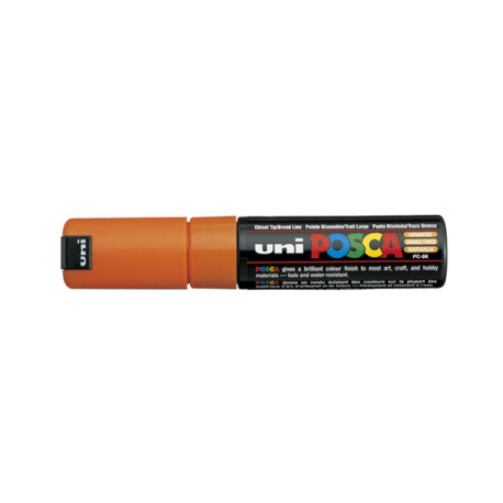 Marcatore Uni Posca PC8K  - punta a scalpello 8mm - arancio - Uni Mitsubishi