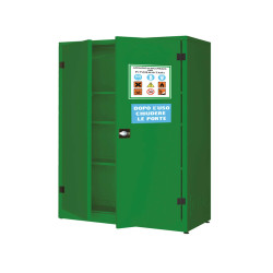 Armadio di sicurezza - per fitosanitari e pesticidi - 107,5 x 50 x 185 cm - verde - Carvel