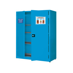 Armadio di sicurezza - per liquidi chimici - 107,5 x 50 x 185 cm - blu - Carvel