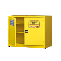 Armadio di sicurezza - per liquidi infiammabili - 107,5 x 50 x 110 cm - giallo - Carvel