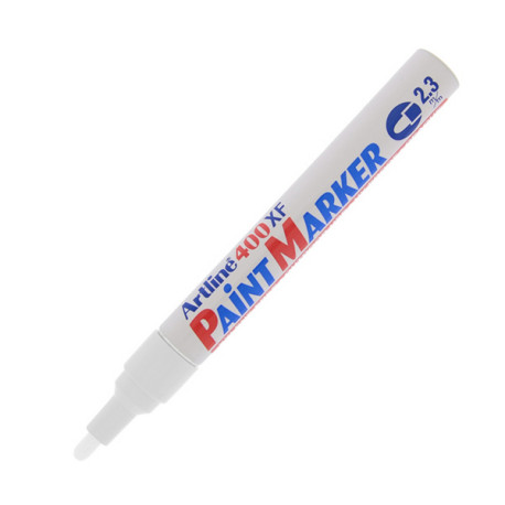 Marcatore permanente A 400 - a vernice - punta tonda - 2,3 mm - bianco - Artline