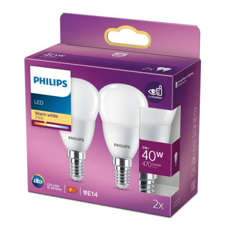 Philips 5 W, E14, 470 lm, 2700K, 220 - 240V - 8719514310094