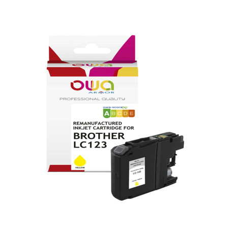 Armor - Cartuccia ink Compatibile  per Brother LC123 - Giallo - K20537OW - 10,5 ml