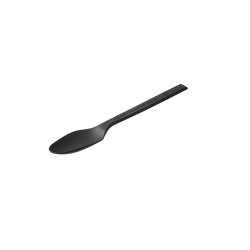 Cucchiaino monouso in CPLA - 10 cm - nero - Leone - conf. 100 pezzi