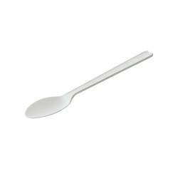 Cucchiaino monouso in CPLA - 12,5 cm - bianco - Leone - conf. 50 pezzi
