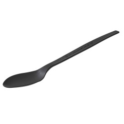 Cucchiaio monouso in CPLA - 16 cm - nero - Leone - conf. 50 pezzi