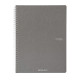 Maxiquaderno Ecoqua original - A4 - 90 gr - 1 rigo - 70 fogli - antracite - spiralato - Fabriano