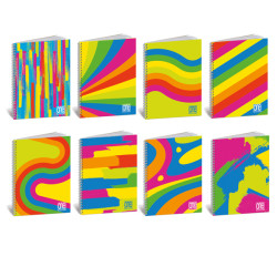 Maxiquaderno One Color Fantafluo - A4 - 1 rigo - 60 fogli - 80 gr - spiralato - Blasetti