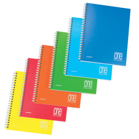 Maxiquaderno One Color PP - A4 - 5mm - 80+1 fogli - 80 gr - s/fori - spiralato - Blasetti
