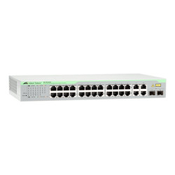 Allied Telesis AT FS750/28 WebSmart - Switch - gestito - 24 x 10/100 + 2 x 10/100/1000 + 2 x combo Gigabit SFP - desktop, monta