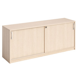 Mobile Agorà - basso - con ante scorrevoli - 185 x 46 x 73 cm - rovere