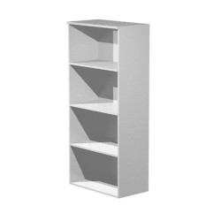 Mobile Easy - alto a giorno - 80 x 44 x 180 cm - grigio alluminio