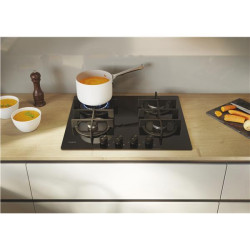 Piano Cottura Gas in vetro 60cm, 4 bruciatori, NeroCandy Moderna CVG6BR4WTB