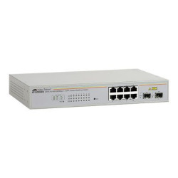 Allied Telesis AT GS950/8 WebSmart Switch - Switch - gestito - 8 x 10/100/1000 + 2 x SFP condiviso - desktop