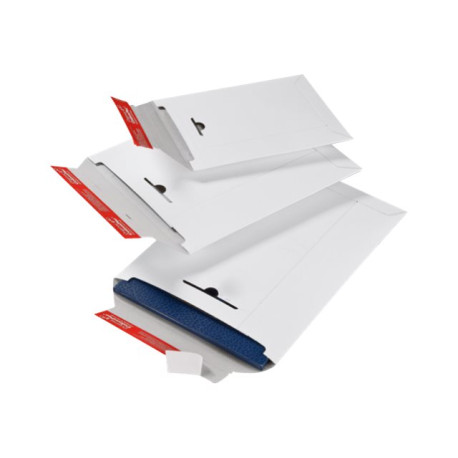 ColomPac CP 012 - Busta postale - espandibile - 260 x 345 mm - rettangolare - estremità aperta - autoadesiva - bianco - pacco d