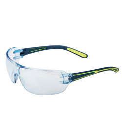 Occhiali detectabili Helium2 - policarbonato - monoblocco - trasparente/blu - Deltaplus