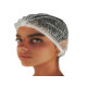 Cuffie a clip plissettate - taglia unica - diametro 53 cm - PLP - bianco - Worker - conf. 100 pezzi