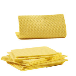 Pannospugna Aquos - 18 x 20 cm - giallo - PerfettoFactory - conf. 10 pezzi