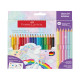 Astuccio 18 matite Colour Grip + 6 matite Sparkle - colori assortiti - Faber-Castell