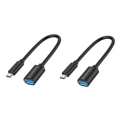 Conceptronic - Cavo USB - 24 pin USB-C (M) a USB Tipo A (F) - USB 3.2 Gen 1 - 20 cm - up to 5 Gbps data transfer rate - nero