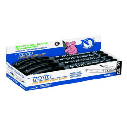 ASTUCCIO 8 PZ TRATTO CD MARK OHP NERO P/SUPERFINE 0 8 MM TRATTO 0 3 MM PERMANENTE PER TUTTE LE SUPERFICI (CD E DVD)