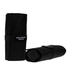 Astuccio arrotolabile Roller - con astuccio zip interno - 24 scomparti - 7,5 x 21,5 cm - tessuto - nero - Koh.I.Noor