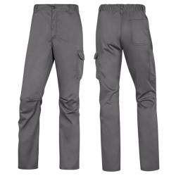 Pantalone da lavoro Panostrpa - sargia/poliestere/cotone/elastan - taglia M - grigio/nero - Deltaplus