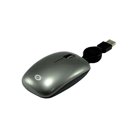 Conceptronic Lounge Collection C08-291 - Mouse - per destrorsi e per sinistrorsi - ottica - 3 pulsanti - cablato - USB - grigio