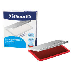 Cuscinetto per timbri - 7 x 11 cm - rosso - Pelikan