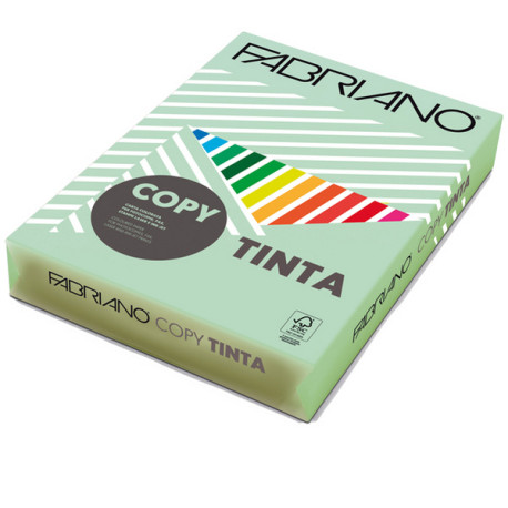 Carta Fabriano Colore - A4 - 80 gr - colori tenui verde chiaro - Fabriano - conf. 500 fogli