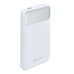 Rivacase Battery Bank (10000 mAh) 22,5W fast charger con 3 cavi integrati (di cui Type C ed USB con funzione ricarica) Bianco