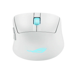 ASUS ROG Keris II Origin WHT, Mano destra, Ottico, RF Wireless + Bluetooth + USB Type-A, 42000 DPI, Bianco