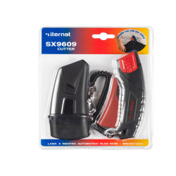Cutter Super Safety SX 9609 - con custodia - lama a rientro automatico - Iternet