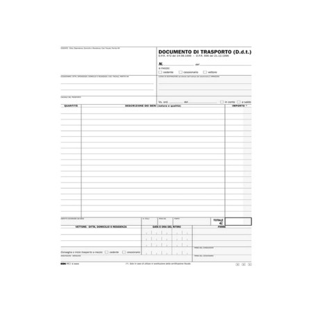 DDT Snap - 3 copie autoricalcanti - 31 x 20,5cm - 100 fogli - Edipro