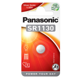 Micropila SR1130 - 1,5V - a pastiglia - ossido argento - Panasonic - blister 1 pezzo