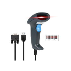Barcode Scanner Professionale Laser 1D USB + Seriale per lettura codici lineari