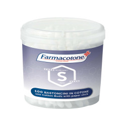 Bastoncini cotonati Silver Asset - in barattolo - Farmacotone - conf. 100 pezzi