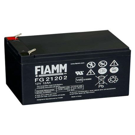 Batteria al piombo ricaricabile 12V 12Ah terminale faston 6.3 mm FIAMM FG21202 491460456