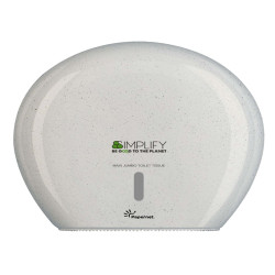 Dispenser carta igienica Simplify rotolo Maxi Jumbo - 34,5 x 14,8 x 34,5 cm - rotolo diametro 29 cm - white wood - Papernet
