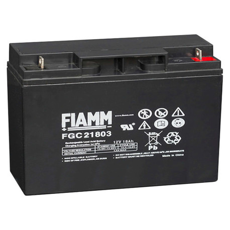 Batteria al piombo ricaricabile 12V 18Ah ciclico term. bandiera d.5.5 FIAMM FGC21803 491460506