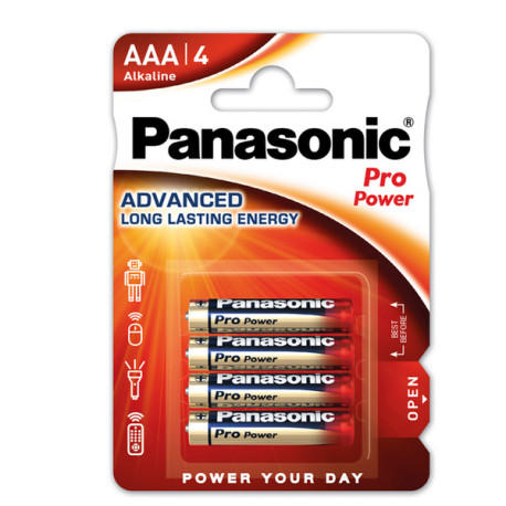 Pila ministilo AAA - 1,5V - ProPower - LR03 - Panasonic - blister 4 pezzi