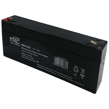 Batteria al piombo ricaricabile 12V 2.3Ah terminale faston 4.8mm MKC MKC1223 491460206