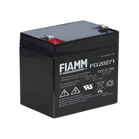 Batteria al piombo ricaricabile 12V 2.7Ah terminale faston 4.8mm FIAMM FG20271 491460379