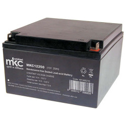 Batteria al piombo ricaricabile 12V 25Ah terminale t3 MKC MKC12250 491460210
