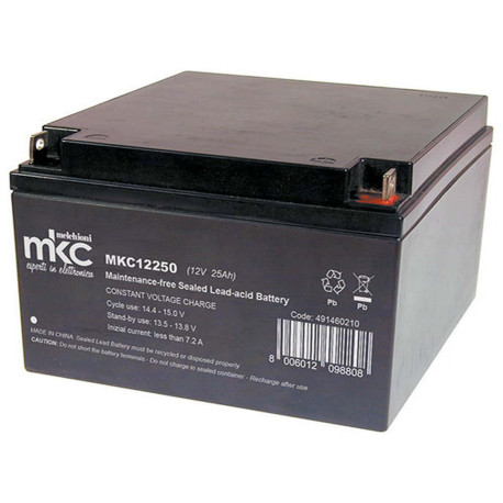 Batteria al piombo ricaricabile 12V 25Ah terminale t3 MKC MKC12250 491460210