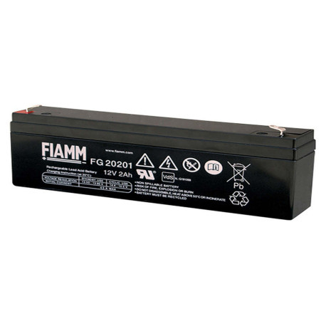 Batteria al piombo ricaricabile 12V 2Ah terminale faston 4.8mm FIAMM FG20201 491460362