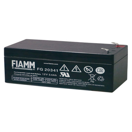Batteria al piombo ricaricabile 12V 3.4Ah terminale faston 4.8mm FIAMM FG20341 491460373